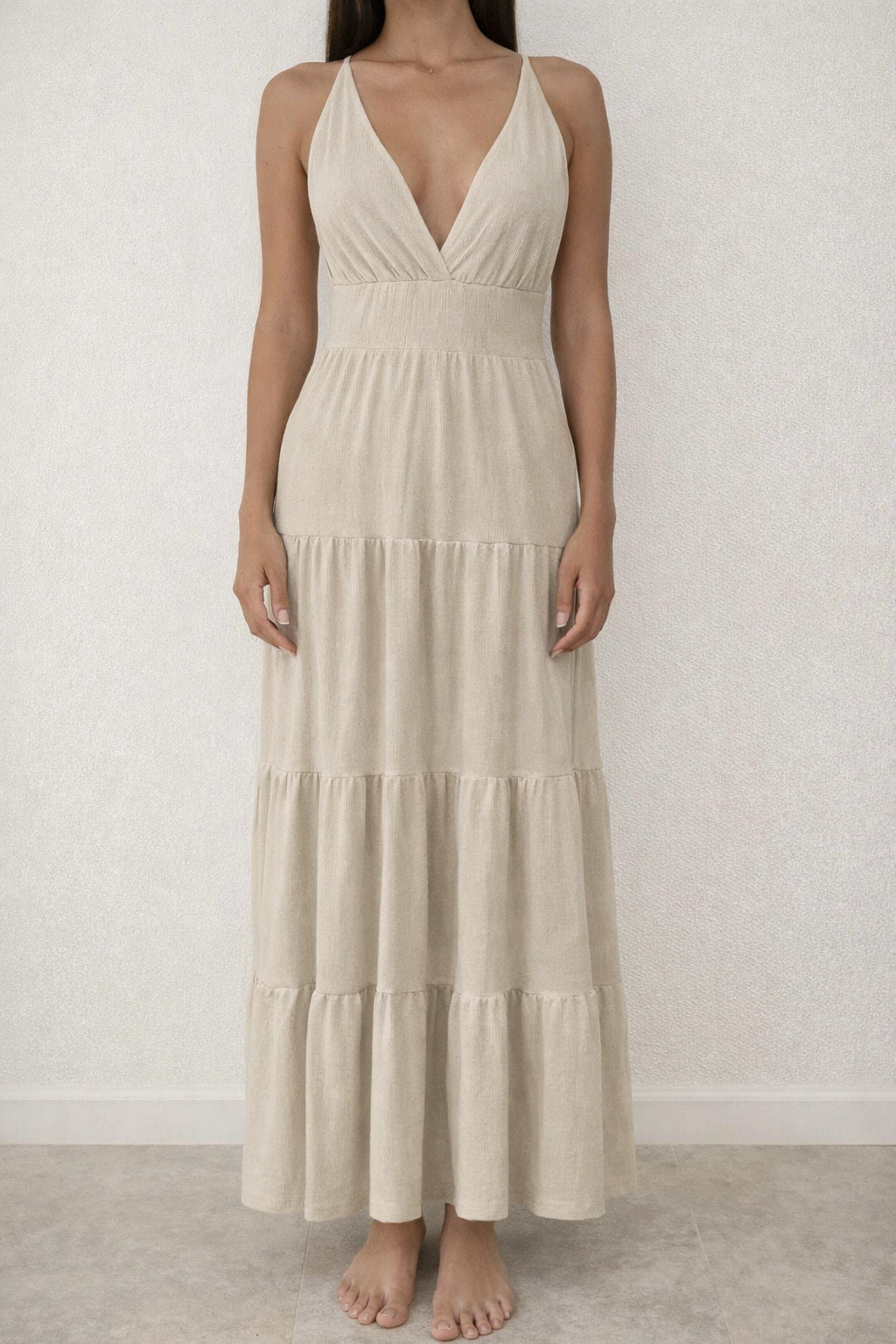 ✨ Robe longue beige – élégante et légère ✨